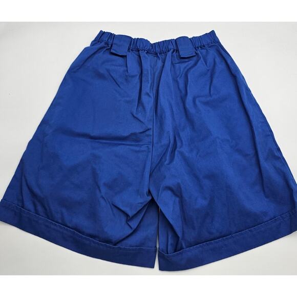 Vtg Girl Scouts Girl's Size 11/12 Blue High Rise Pleated Cuffed Uniform Shorts - Picture 3 of 9